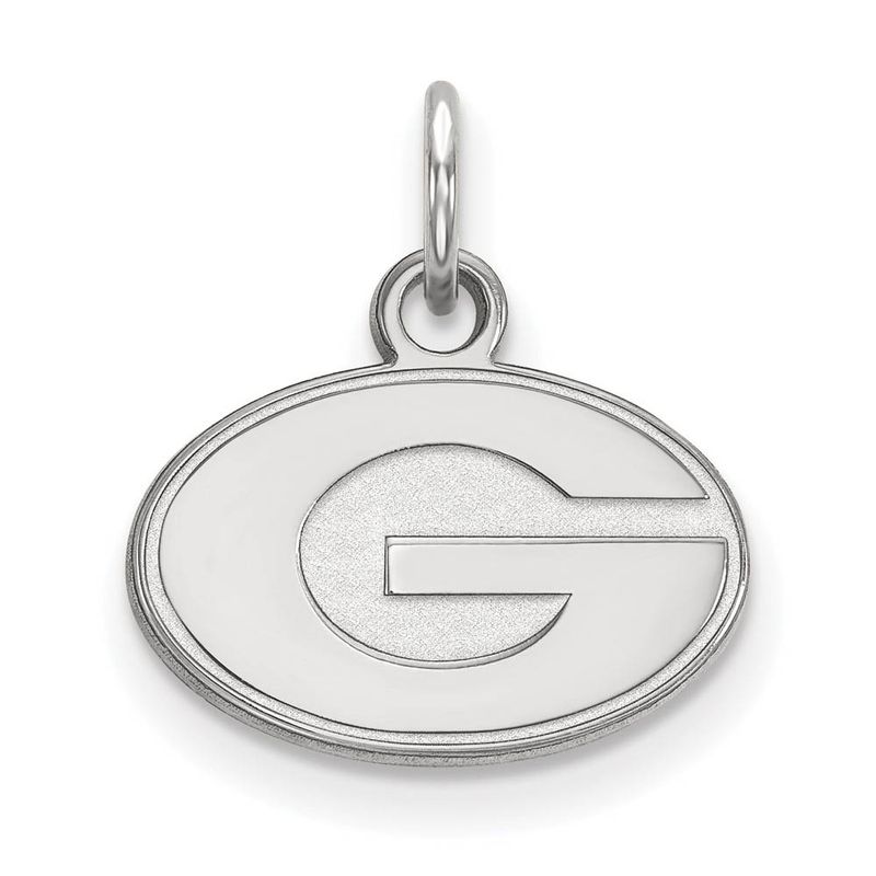 14k White Gold U. Of Georgia Xs (Tiny) 'G' Charm Or Pendant